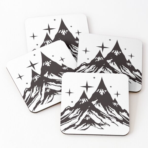 Item preview, Mountains with 3 Stars Above Them  designed and sold by JulesNeerg.