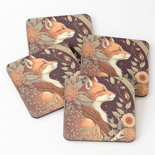 Item preview, Fox and flowers 02 designed and sold by printiesart.