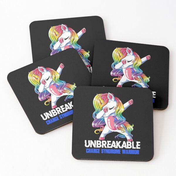 Item preview, Charge Syndrome Awareness - Unicorn Charge Syndrome Warrior Ribbon UNBREAKABLE designed and sold by Fernandezf.