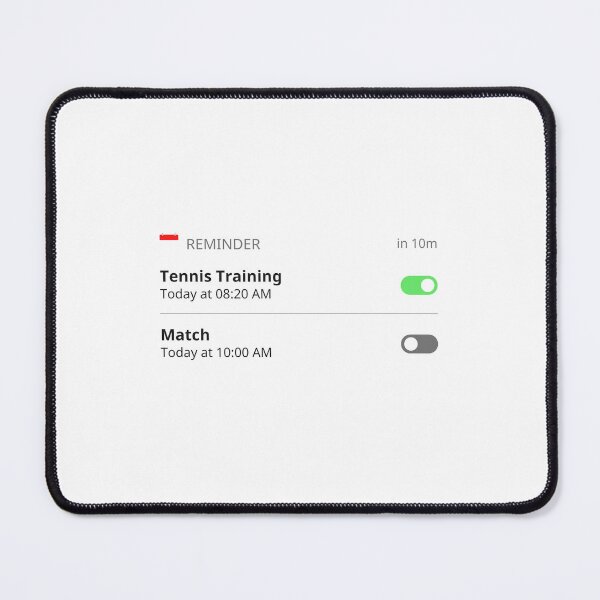 Item preview, Tennis Training and Match Reminder designed and sold by TieBreak-Tennis.
