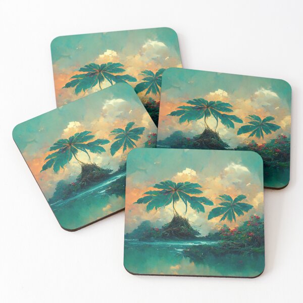 Item preview, Tropical Fantasy Sea & Palm Trees designed and sold by CatyArte.