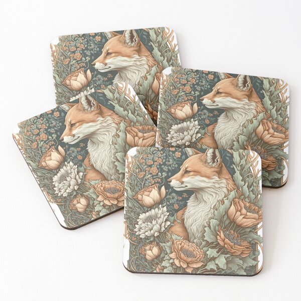 Item preview, Fox and flowers 06 designed and sold by printiesart.