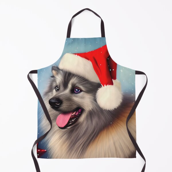 Item preview, Christmas Keeshond Wearing A Santa Hat designed and sold by ZenEverAI.