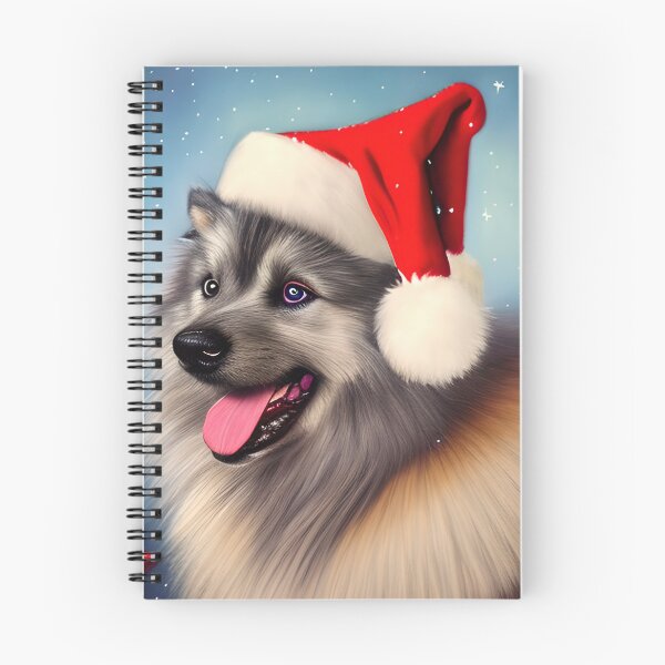 Item preview, Christmas Keeshond Wearing A Santa Hat designed and sold by ZenEverAI.