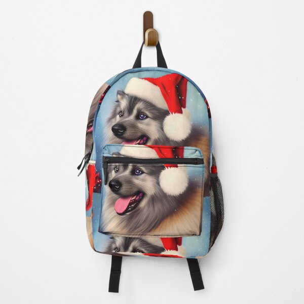Item preview, Christmas Keeshond Wearing A Santa Hat designed and sold by ZenEverAI.