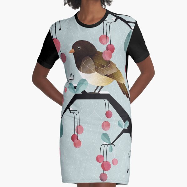 Bird, Watching Graphic T-Shirt Dress