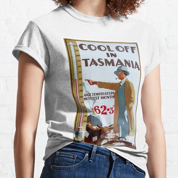 Cartel de viaje Vintage Tasmania Camiseta clásica