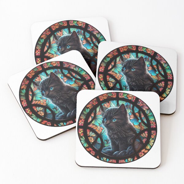 Item preview, Stained Glass Kitten 5 designed and sold by Applesaucepnw.
