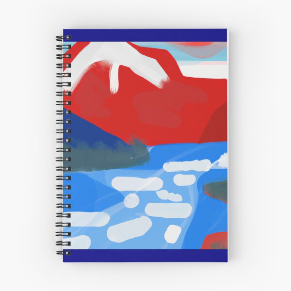 Item preview, Montañas y ríos rojos, blancos y azules como pintura (arte generado por IA) designed and sold by Cowboy Folly.