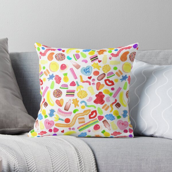 Mixed Lollies Throw Pillow