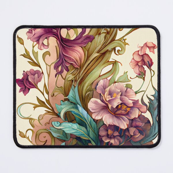Item preview, art nouveau flowers and animals 01 designed and sold by printiesart.
