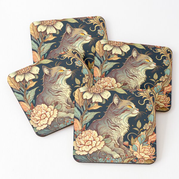 Item preview, art nouveau flowers and animals 04 designed and sold by printiesart.