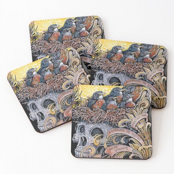Item preview, Robins nesting in a Momento Mori, with some good advice designed and sold by Ty Meier.