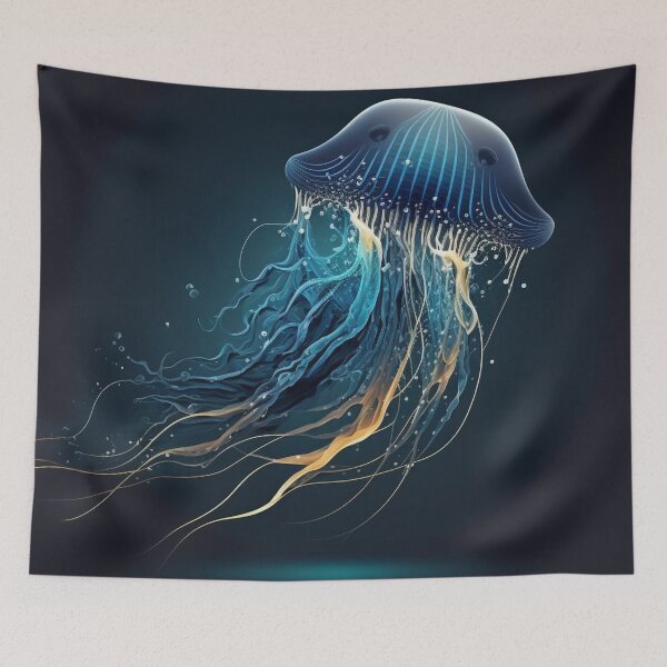 Item preview, Colorful Jellyfish Floating Through the Ocean Depths #3 designed and sold by Galviato.