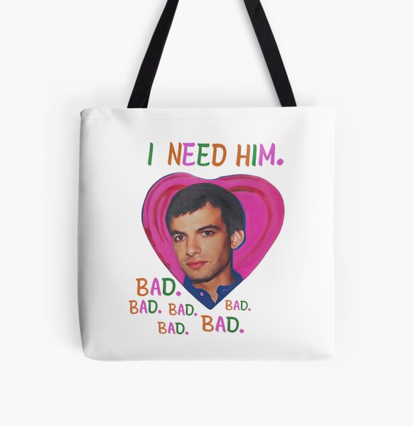 Large Tote Bag Sad Girl Bad Girl Anime Waifu Babe Grocery 