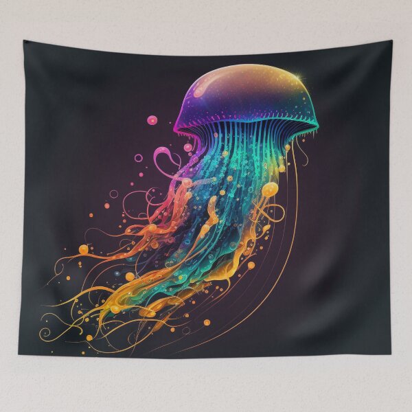 Item preview, Colorful Jellyfish Floating Through the Ocean Depths #2 designed and sold by Galviato.