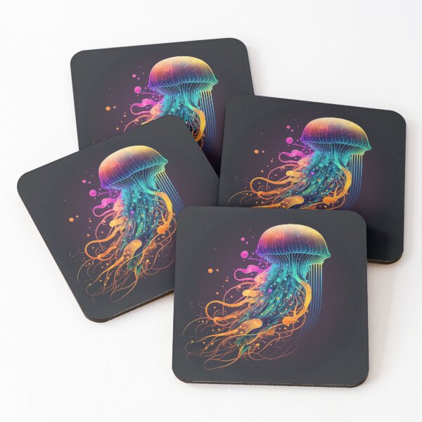 Item preview, Colorful Jellyfish Floating Through the Ocean Depths #1 designed and sold by Galviato.