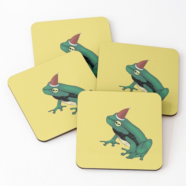 Item preview, Santa Frog Yellow designed and sold by spillingthemilk.