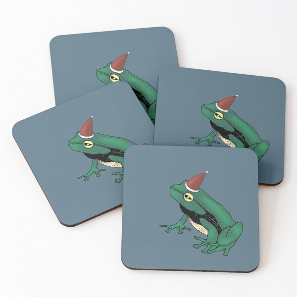 Item preview, Santa Frog Blue designed and sold by spillingthemilk.
