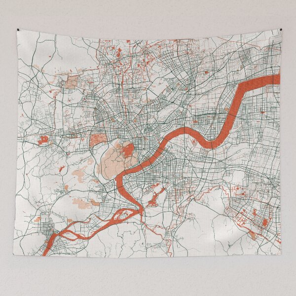 Item preview, Hangzhou City Map of Zhejiang, China - Bohemian designed and sold by deMAP.