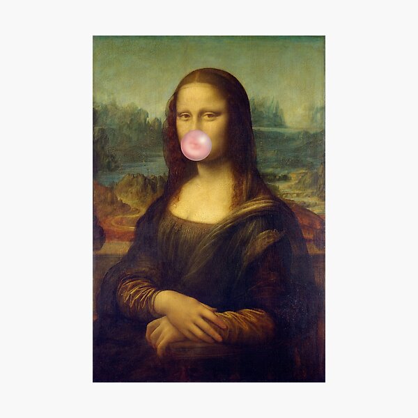 Item preview, Mona Lisa chewing gum - bubblegum meme designed and sold by SocialAtrophy.