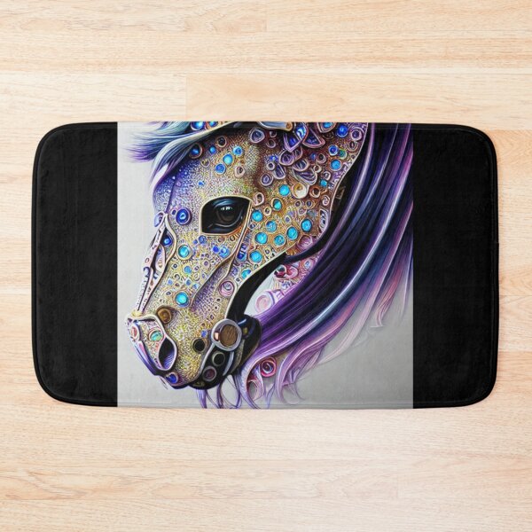 Item preview, Bio-Mechanical AI Fantasy Jeweled Horse Head Design designed and sold by EarthArtDesigns.