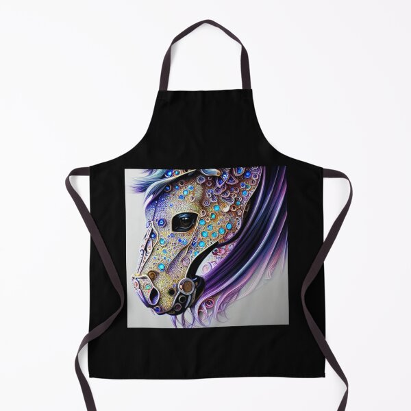 Item preview, Bio-Mechanical AI Fantasy Jeweled Horse Head Design designed and sold by EarthArtDesigns.