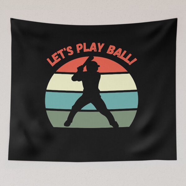 Item preview, Let's Play Ball, Baseball, baseball fan, baseball player, I love baseball, baseball league, baseball mom, baseball dad, retro sunset, vintage sunset baseball, MLB, major league baseball designed and sold by CreativeBuys.