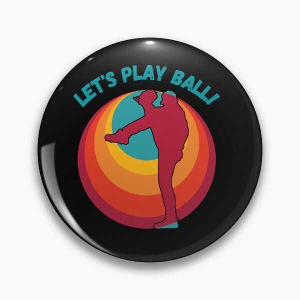 Item preview, Let's Play Ball, Baseball, baseball fan, baseball player, I love baseball, baseball league, baseball mom, baseball dad, retro sunset, vintage sunset baseball, MLB, major league baseball designed and sold by CreativeBuys.