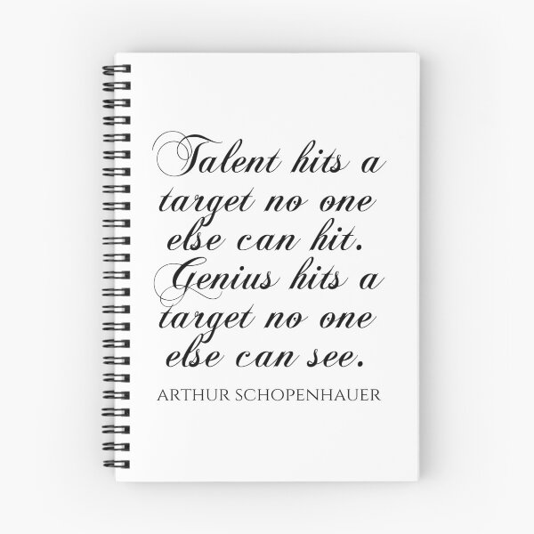 Item preview, Talent Hits A Target No One Else Can Hit Genius Hits A Target No One Else Can See - Arthur Schopenhauer designed and sold by PhiloJourney.