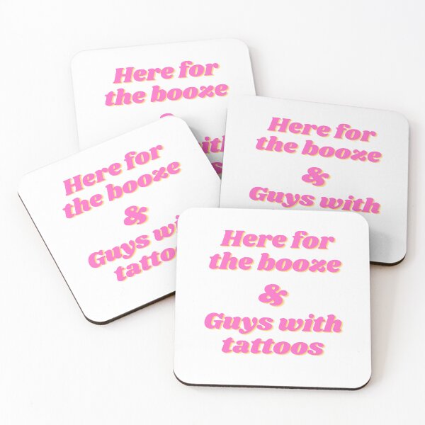 Item preview, Here For The Booze and Guys With Tattoos designed and sold by TheFunDistrict.