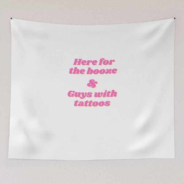 Item preview, Here For The Booze and Guys With Tattoos designed and sold by TheFunDistrict.