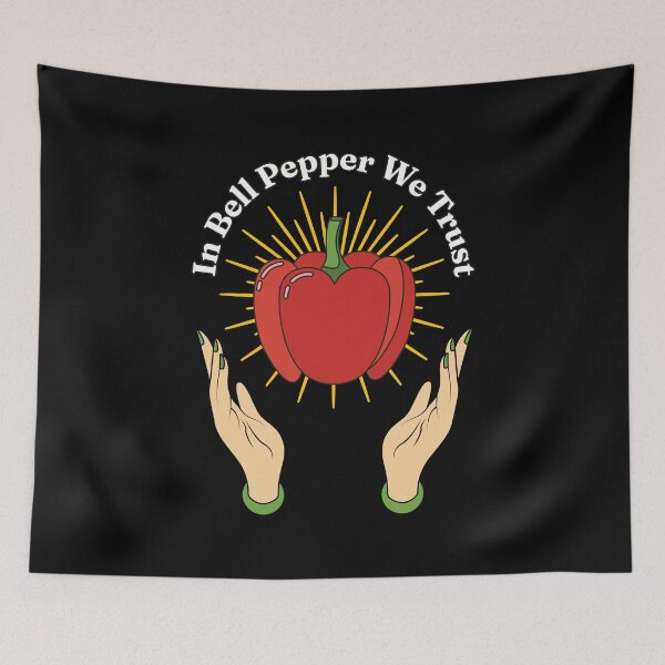 Item preview, In Bell Pepper We Trust - Paprika Lovers Puns Capsicum annuum designed and sold by Millusti.