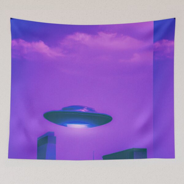 Item preview, UFO Sighting | NYC cityscape | Vaporwave Aesthetics designed and sold by spinolator.