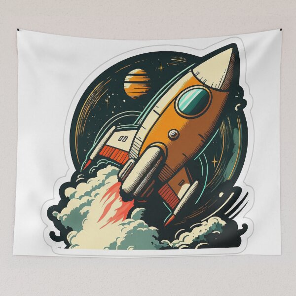 Item preview, Spaceship Sticker 5 designed and sold by Laguardia3D.