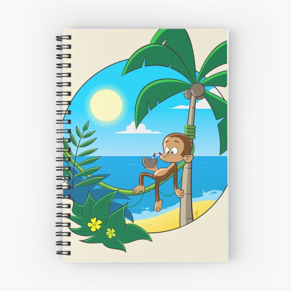 Item preview, Lazy Monkey by the Beach - Cartoon designed and sold by Toniodrawz.