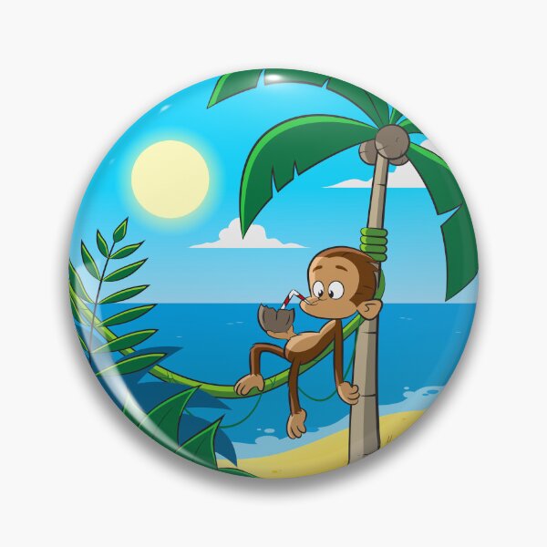 Item preview, Lazy Monkey by the Beach - Cartoon designed and sold by Toniodrawz.
