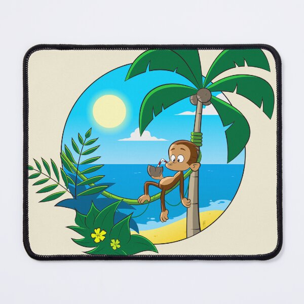 Item preview, Lazy Monkey by the Beach - Cartoon designed and sold by Toniodrawz.