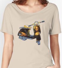 Mona Lisa Vespa scooter - Leonardo da Vinci,renaissance Women's Relaxed Fit T-Shirt