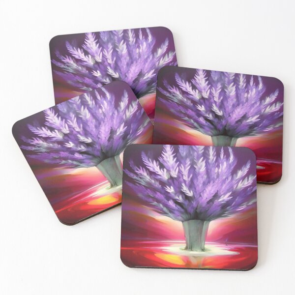 Item preview, Lavender Bouquet with French Accents on a Red Ornamental Table  designed and sold by deniselynnimage.
