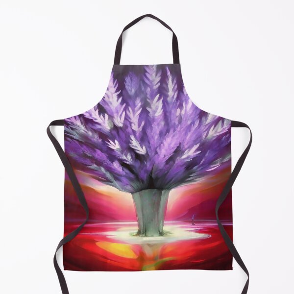 Item preview, Lavender Bouquet with French Accents on a Red Ornamental Table designed and sold by deniselynnimage.