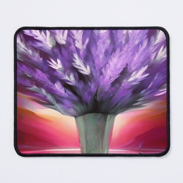 Item preview, Lavender Bouquet with French Accents on a Red Ornamental Table  designed and sold by deniselynnimage.