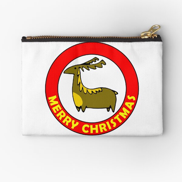 Reindeer Merry Christmas Zipper Pouch