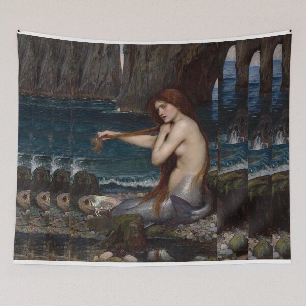 Item preview, Mermaid painting designed and sold by Bunniesshop444.