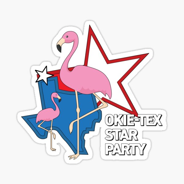 Okie-Tex Star Party Logo - Okie and Tex Sticker