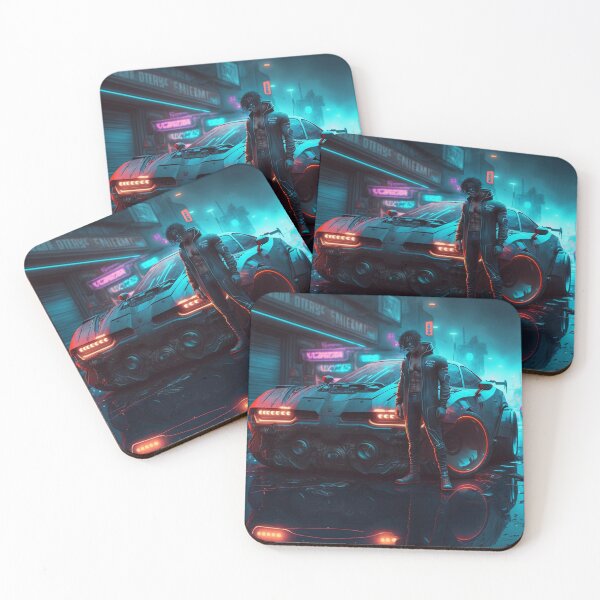 Item preview, Supercar Cyberpunk Streets designed and sold by AICreateWorlds.
