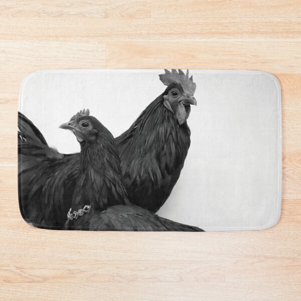 Item preview, Pair of all black chickens designed and sold by Daniel Tuttle.
