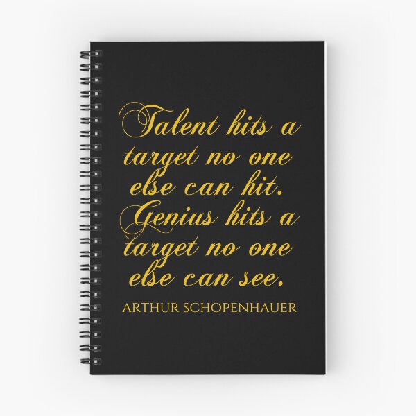 Item preview, Talent Hits A Target No One Else Can Hit Genius Hits A Target No One Else Can See - Arthur Schopenhauer designed and sold by PhiloJourney.
