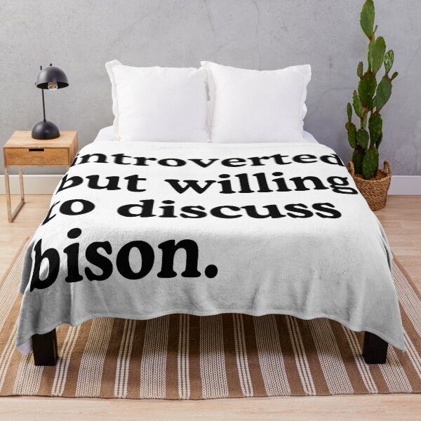 Item preview, Introverted But Willing To Discuss Bison Bison Lover Humor designed and sold by allysmar.