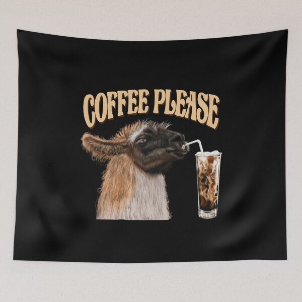 Item preview, Llama and Coffee designed and sold by Chatchot.